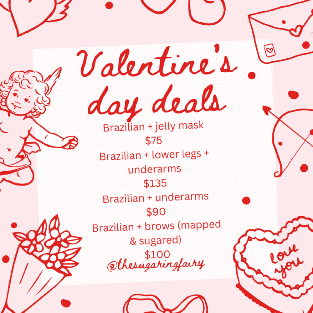 Valentine’s day bundles at The Sugaring Fairy in oakland park, FL