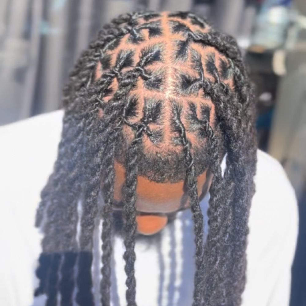 Loc 2 Strand Twist + at Soul Plex Gallery in Brooklyn, NY