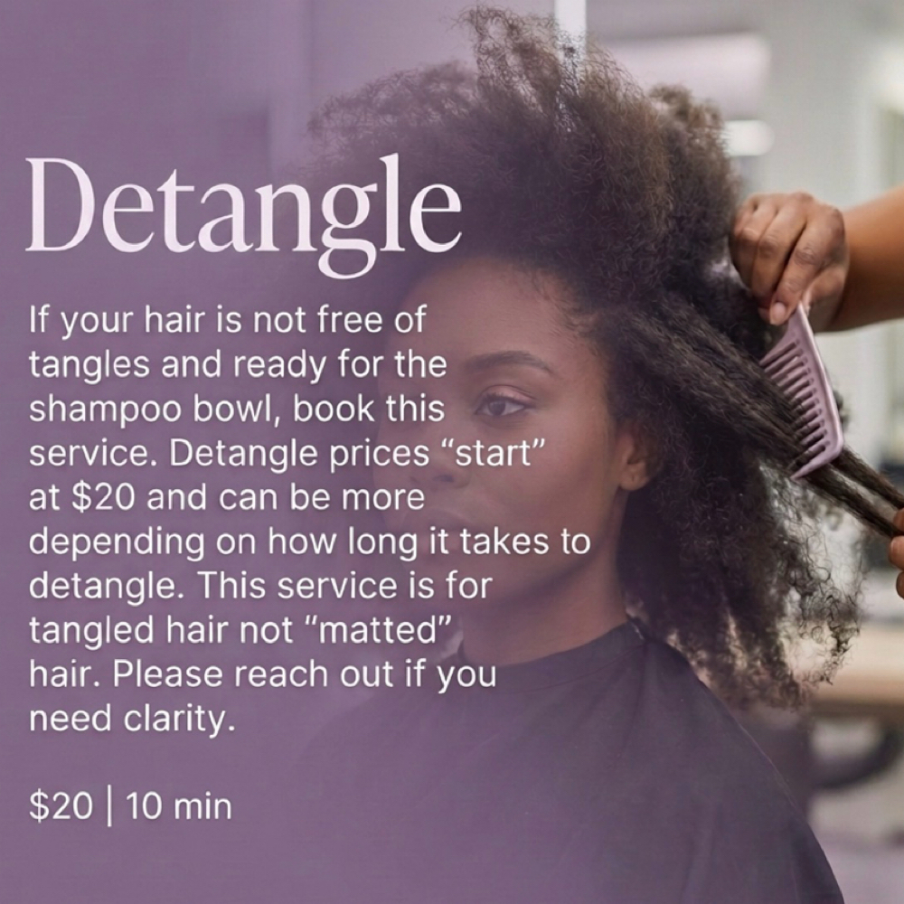 Detangle at Hair by J’Rena’ in Lawrenceville, GA