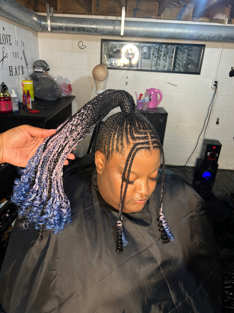 Braided Ponytail Curl Ends