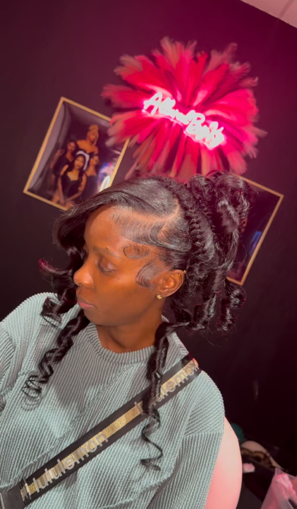 quickweave + updo at alluredbyky in laveen, AZ