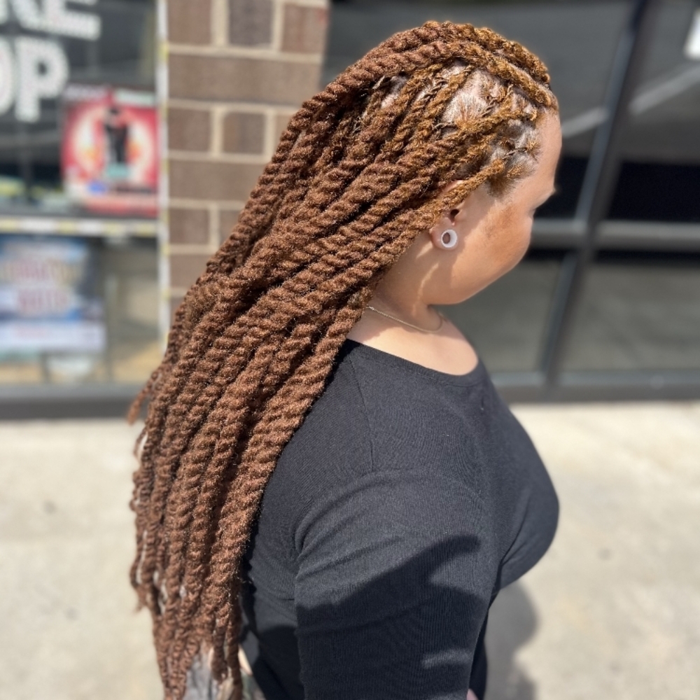 Extentions Added To Loc Style at AJM BEAUTY LLC in Greensboro, NC