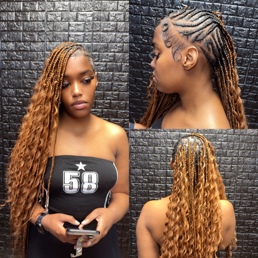 One Sided Mohawk/Boho Braids at Stay Slayed by Ms.Karry in Monroe, NC