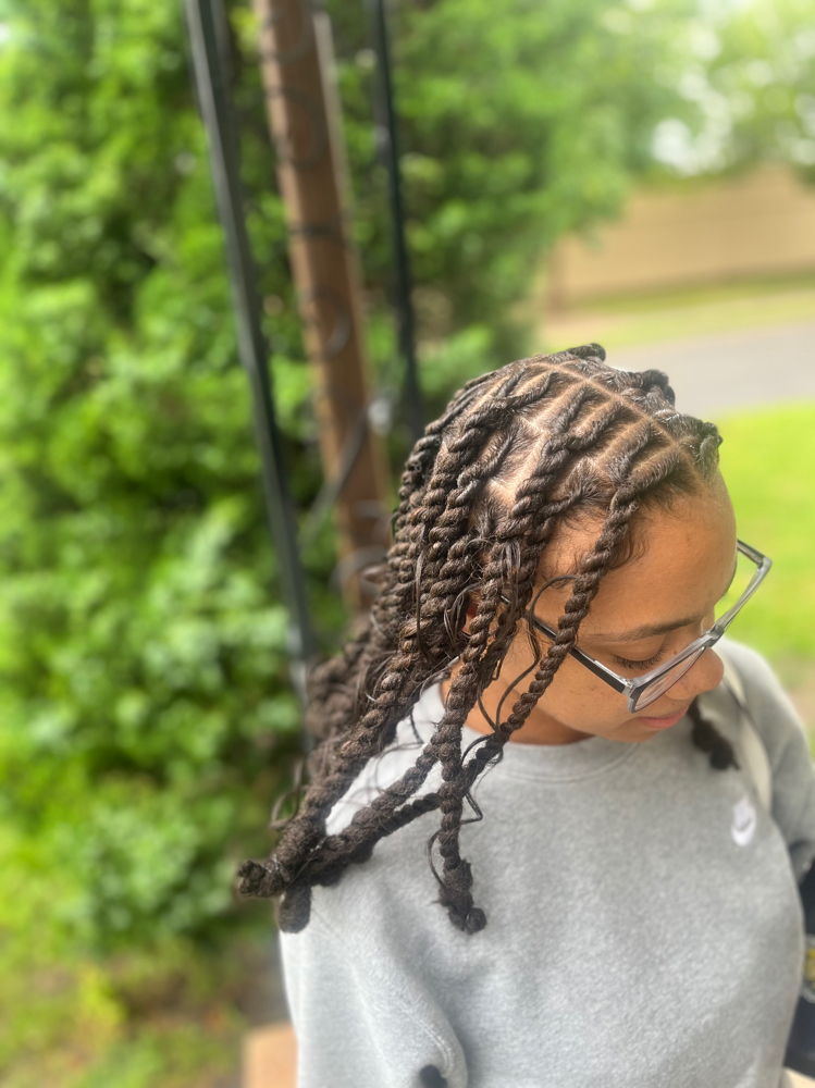Rough Invisible Locs at BraidsByJinece in Wichita, KS
