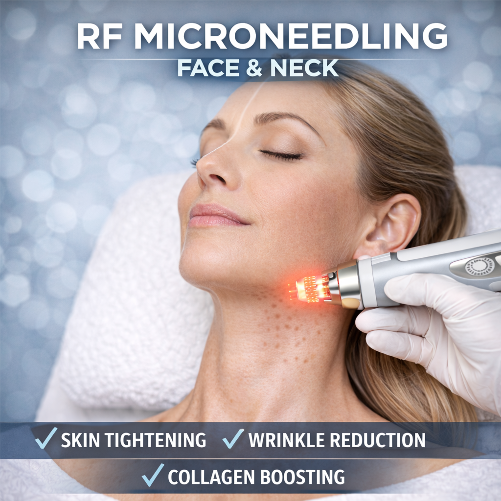 RF Microneedling Face & Neck at Golden Aura Salon in Concord, CA