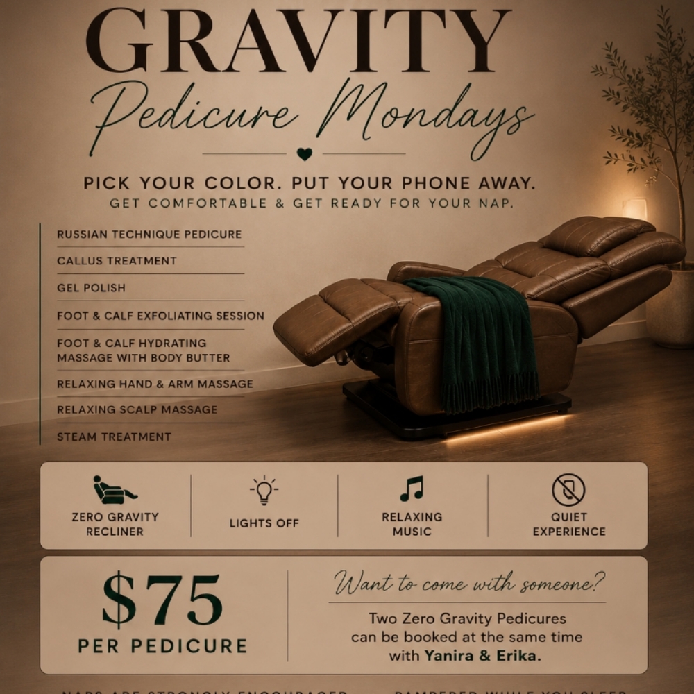Monday Zero Gravity Pedicure at Dollish Polish Nail Studio in Rialto, CA