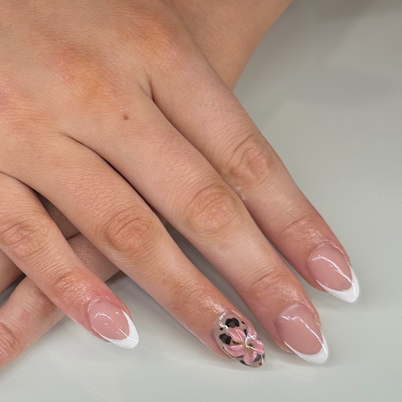 Acrylic nail set at Honey & Mane Revival in Richland Hills, TX