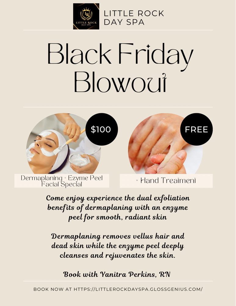 BLACK FRIDAY Dermaplane/Peel Facial