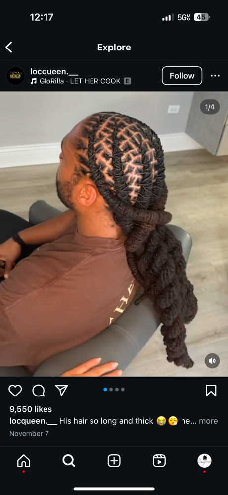 Loc Retwist ( Lower Back-Butt) at βοΈππππ ππππππβοΈ in Stratford, CT