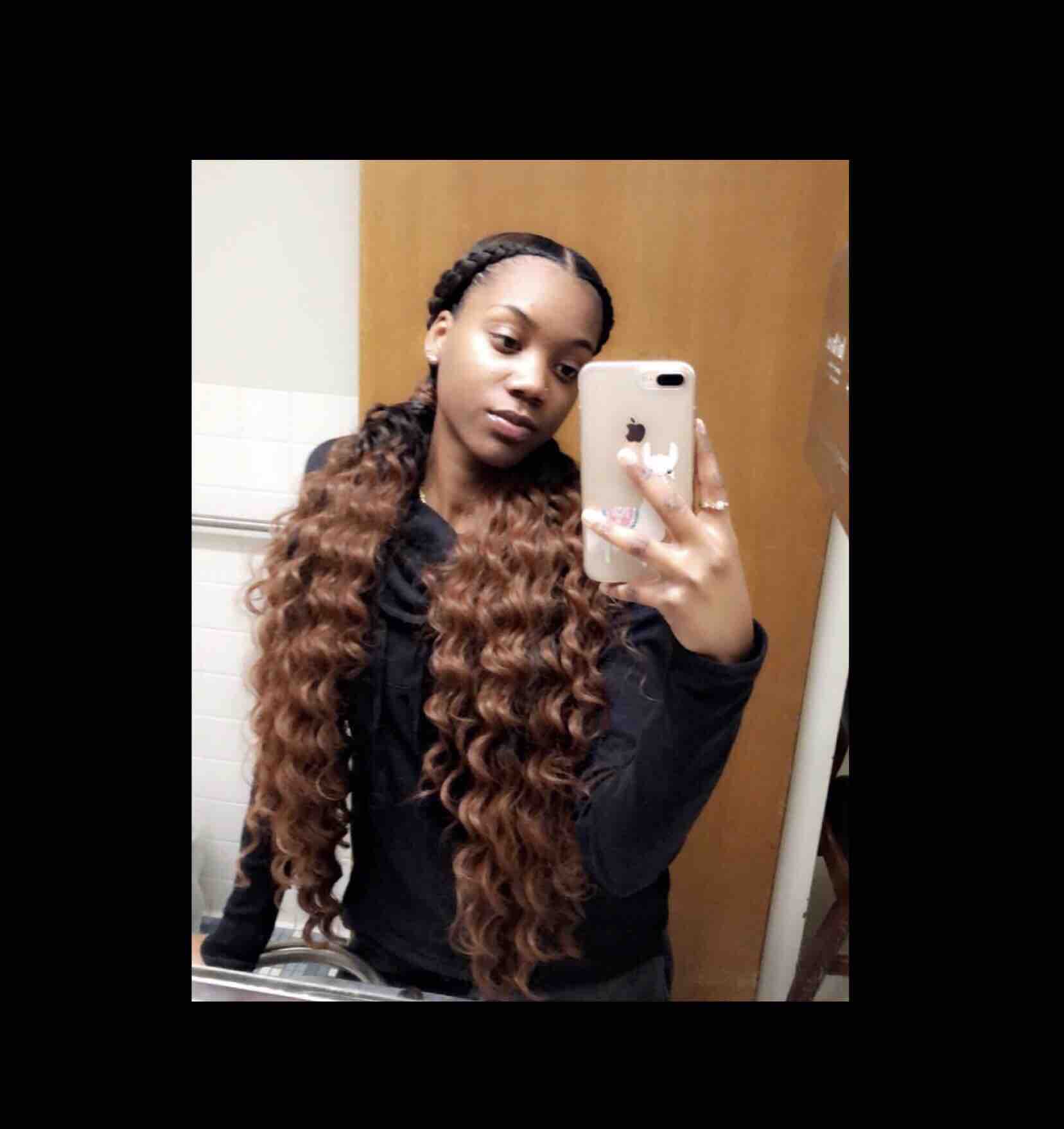 2 braids Curly Ends