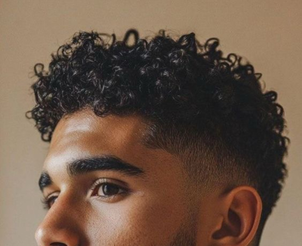 Men Curly Haircut & Style