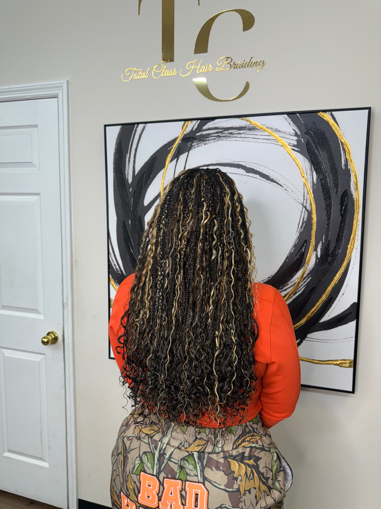 Small Boho Boxbraids at Total Class Hair Braiding in Marietta, GA