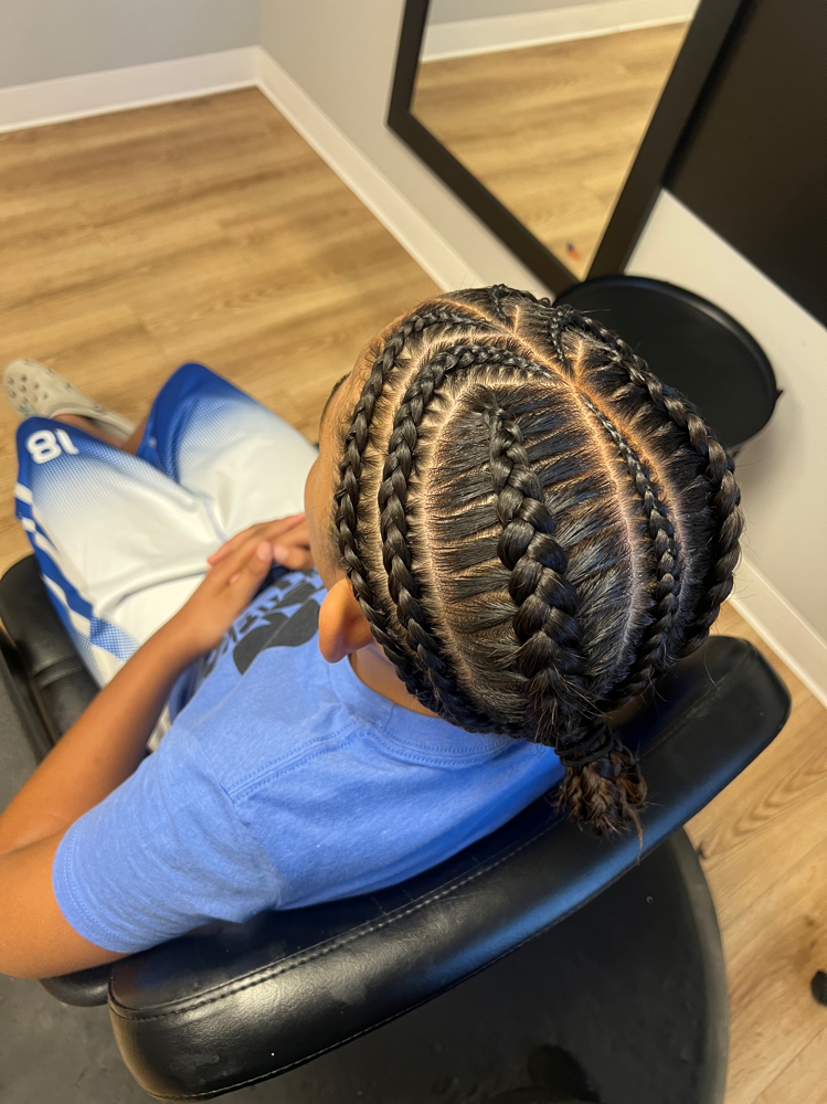 Kid’s Cornrow or Stitch (no Hair )