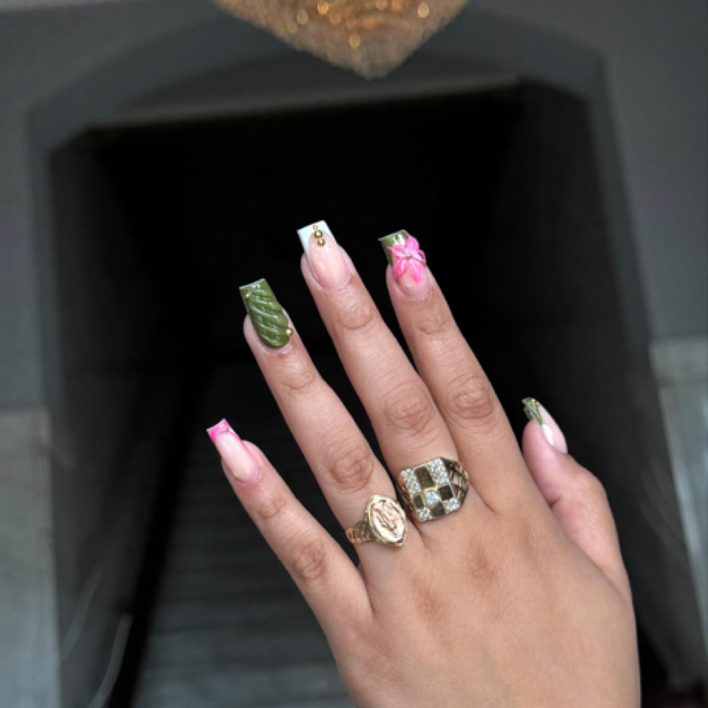 Medium Acrylic Set at Ali’s Nail Lounge in Leominster, MA