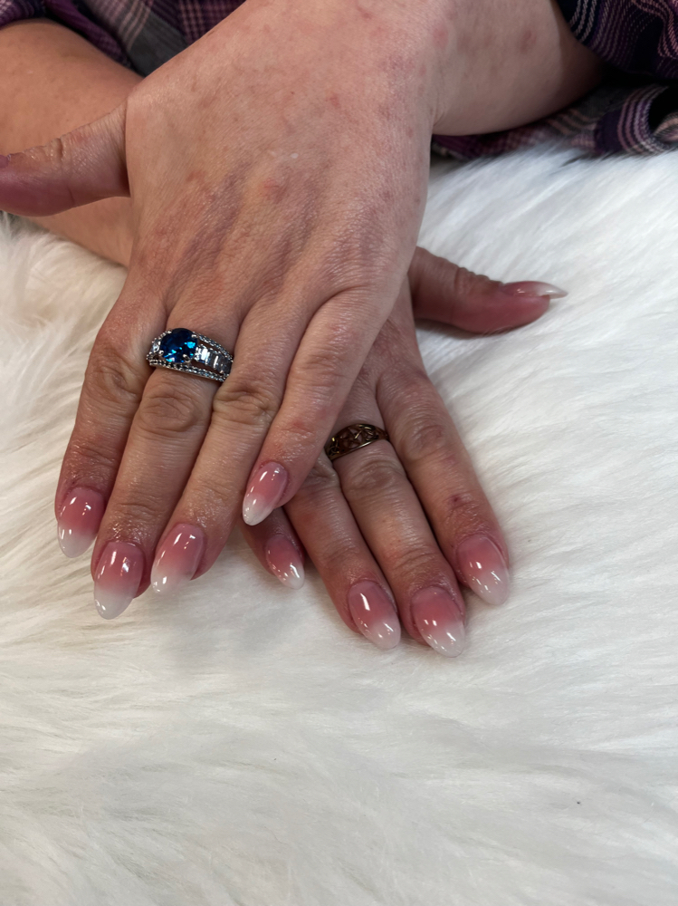 Acrylic Full Set Ombre Short