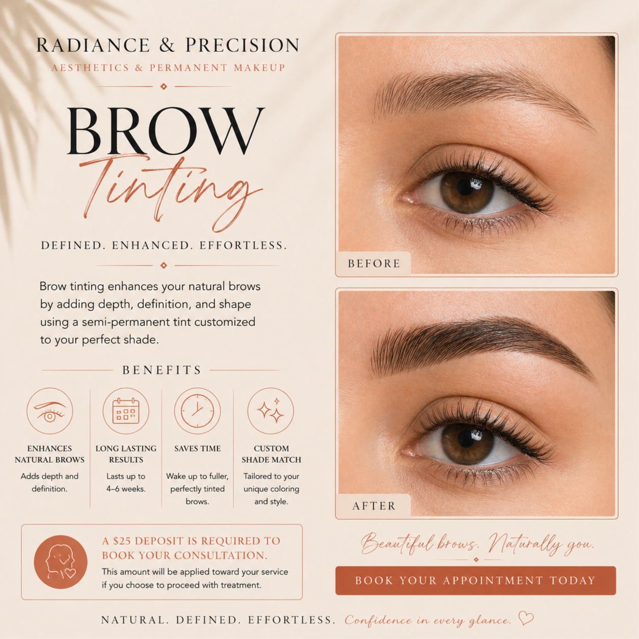 Brow Tinting $25 at Radiance & Precision Aesthetics LLC in Fort Myers, FL