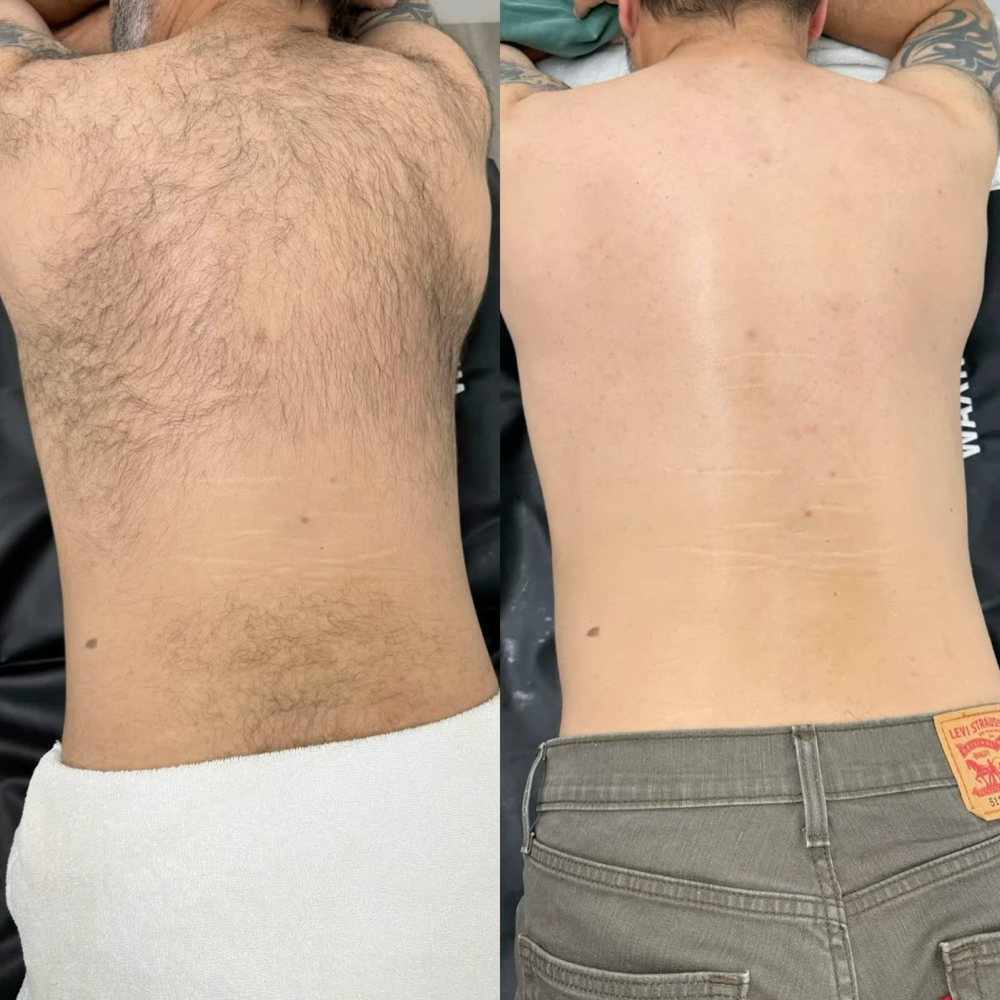 Men’s Full Back Wax at Bespoke Beauty by Elainie in Manhattan, KS