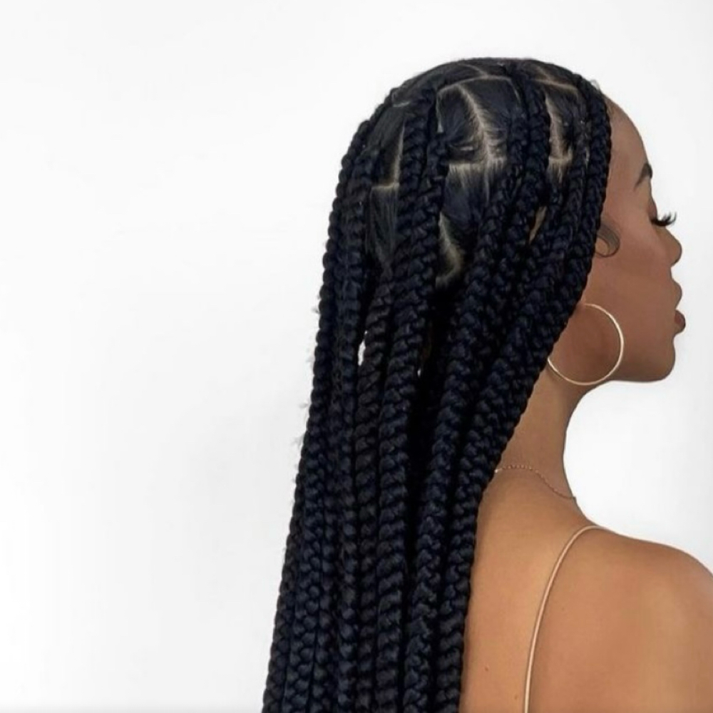 Large Knotless Braids at Ti X Couture Braiding Services in Waco, TX