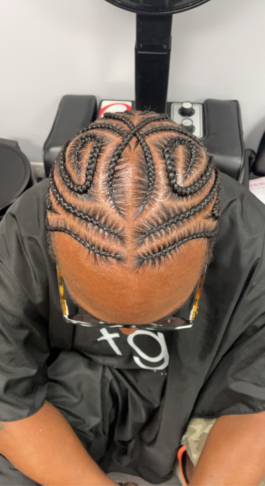 Male Full Head Cornrows (detailed)