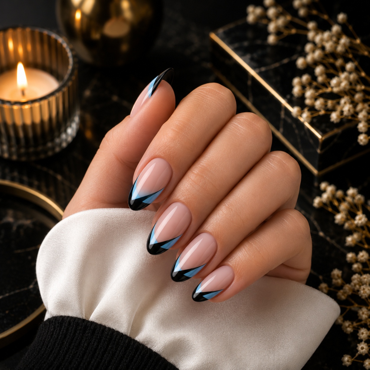 Nails - Two Tone French at Le Bijou Nails and Spa Salon in Houston, TX