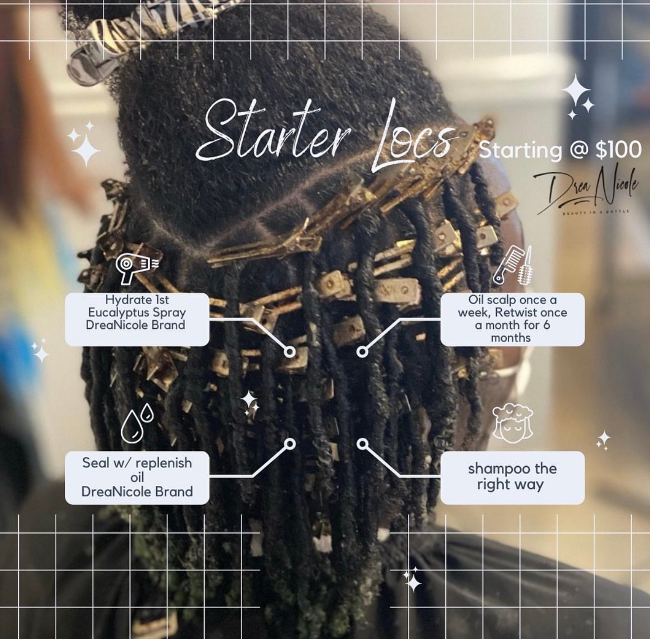 Starter Locs at Crown’D Claws in Clarksville, TN