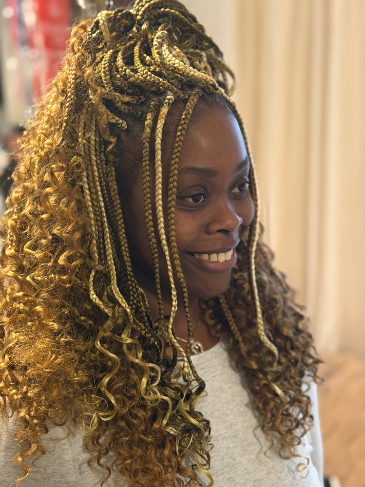 Half Crochets Half Box Braids at Tima hair braiding in Greensboro, NC