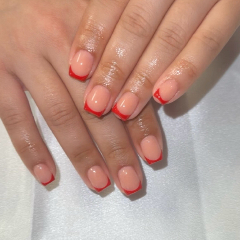 French Tip Short Fullset at Nash Unique Nails in New Bedford, MA