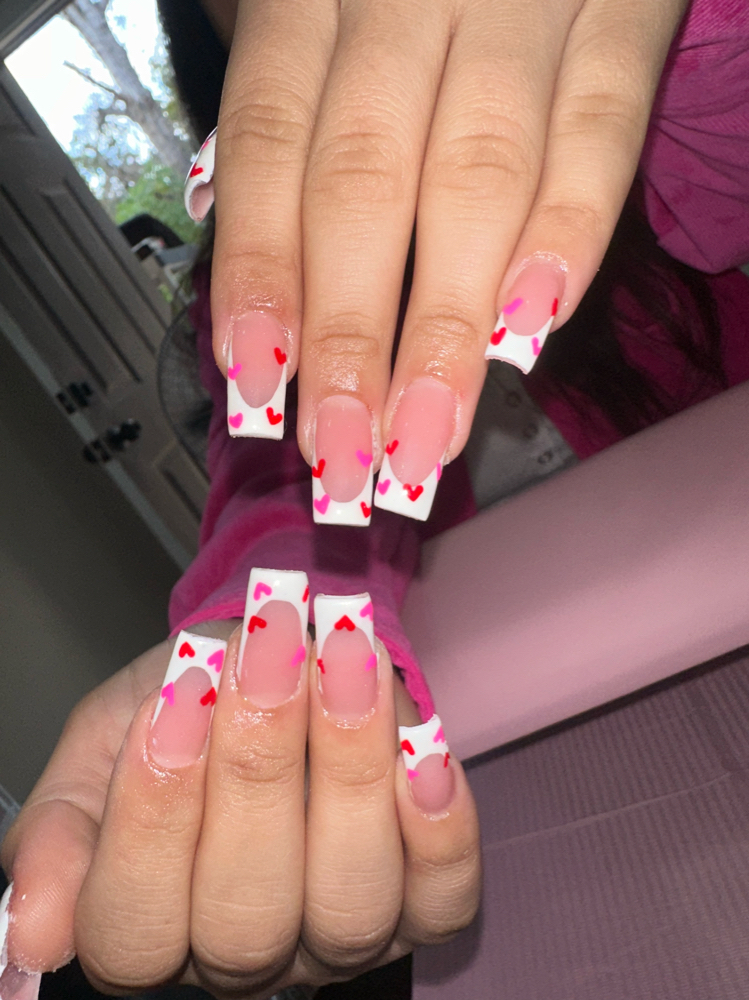 Long Acrylic Nail Fill