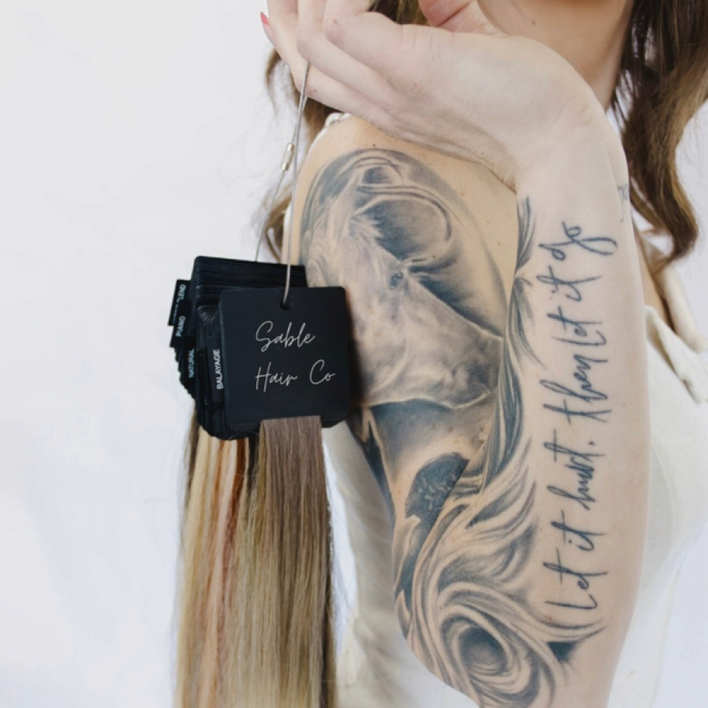 Tape-In Extension Install at Sable Hair Co in Fayetteville, AR