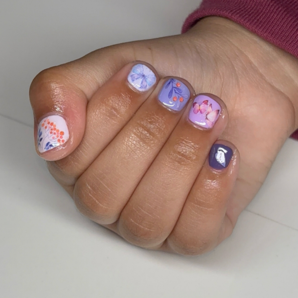 dry mani + solid color at GrippersByGabi in Killeen, TX