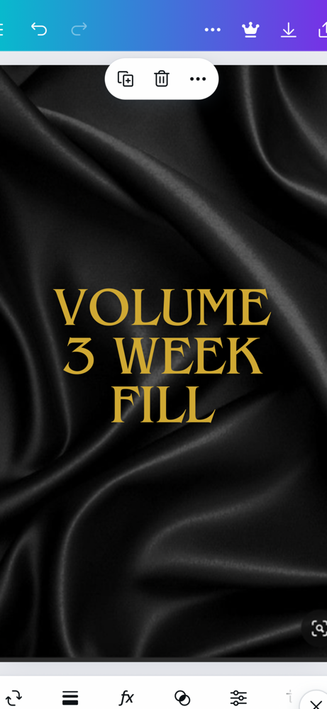 Volume 3 Week Fill