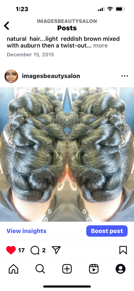 Natural Updo/Hair Added