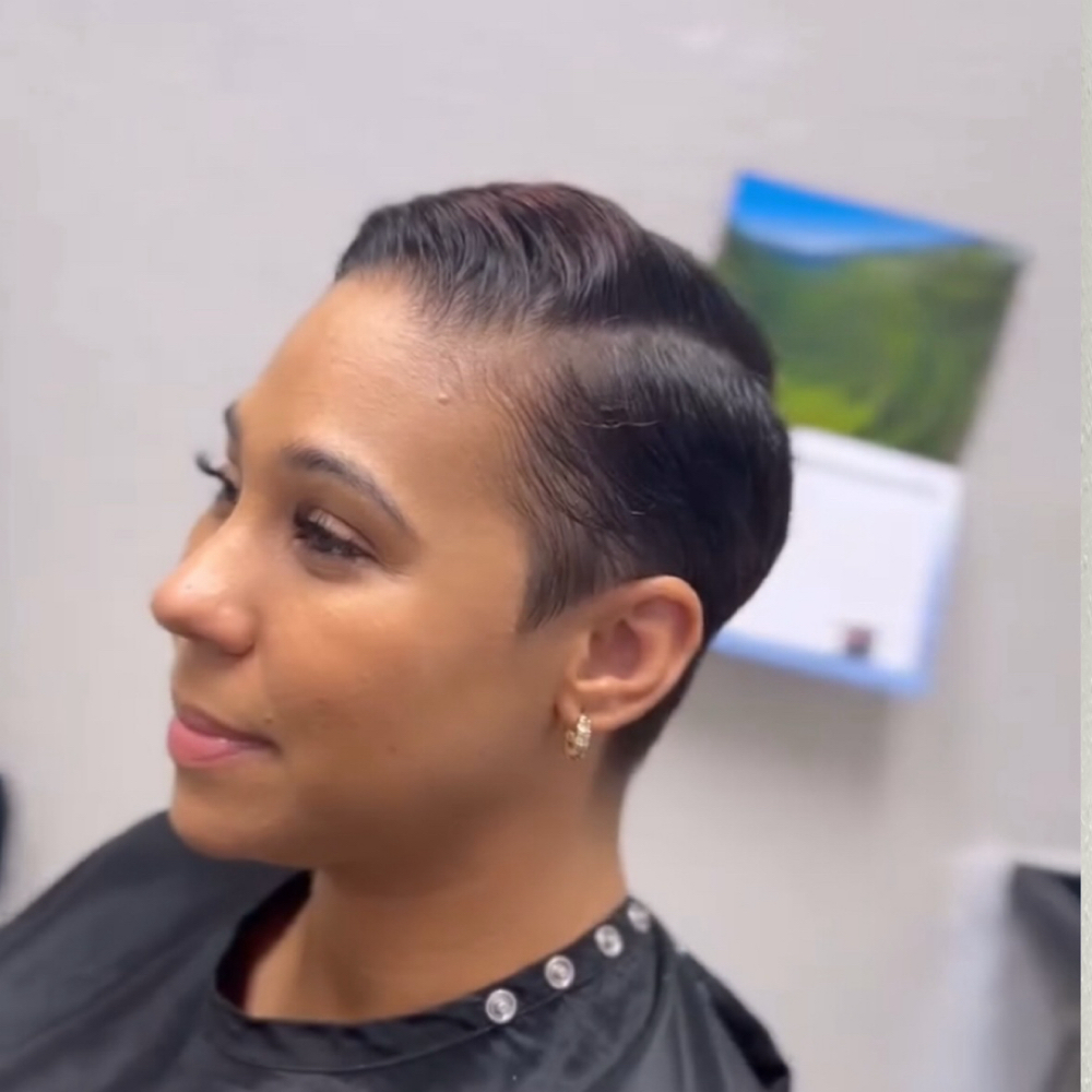 Woman’s Short Haircut at Priscilla Rubio in Dallas, TX