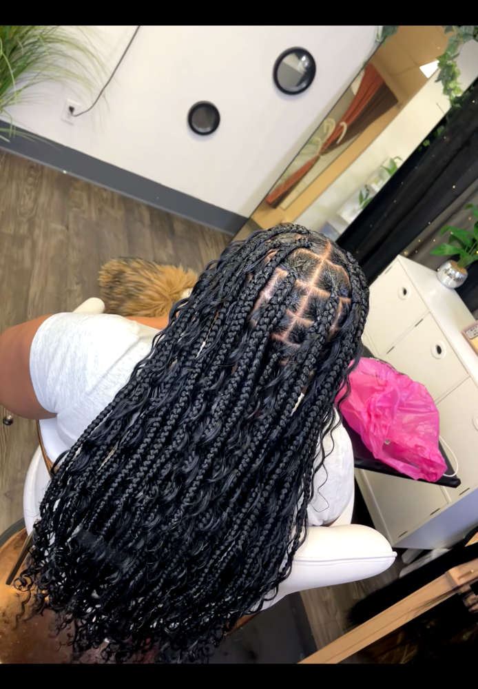 Large Boho Box Braids at StephStyles in Arlington, TX