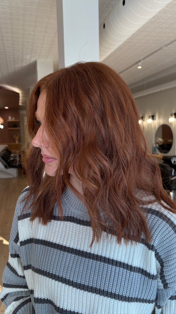 Women's shampoo, cut, and style at Ally & Co. Studios in Springfield, MI