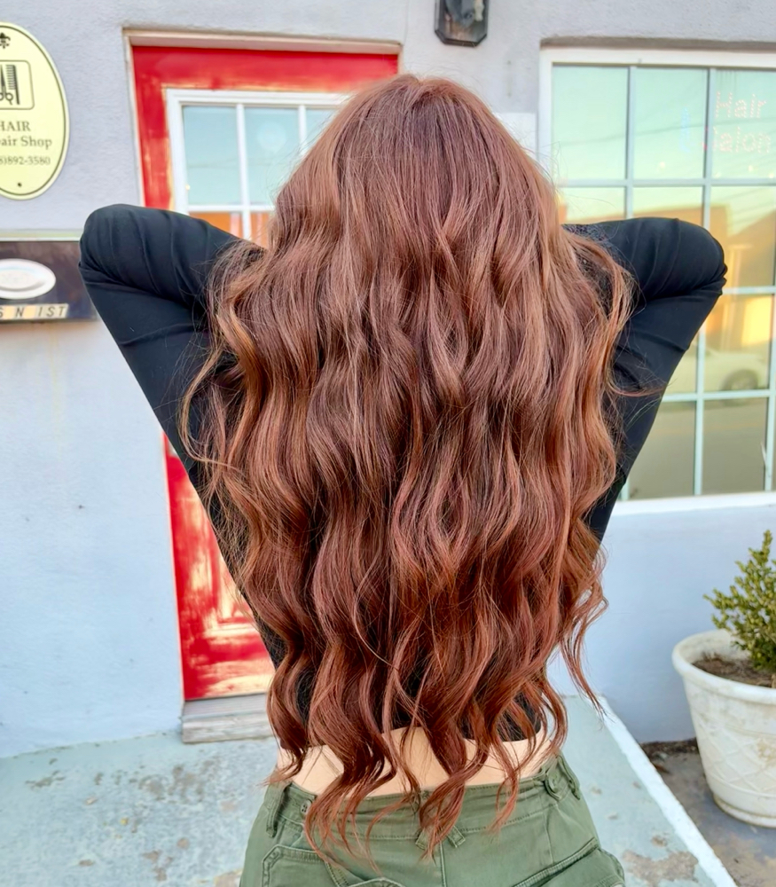 Copper Balayage Hair Color
