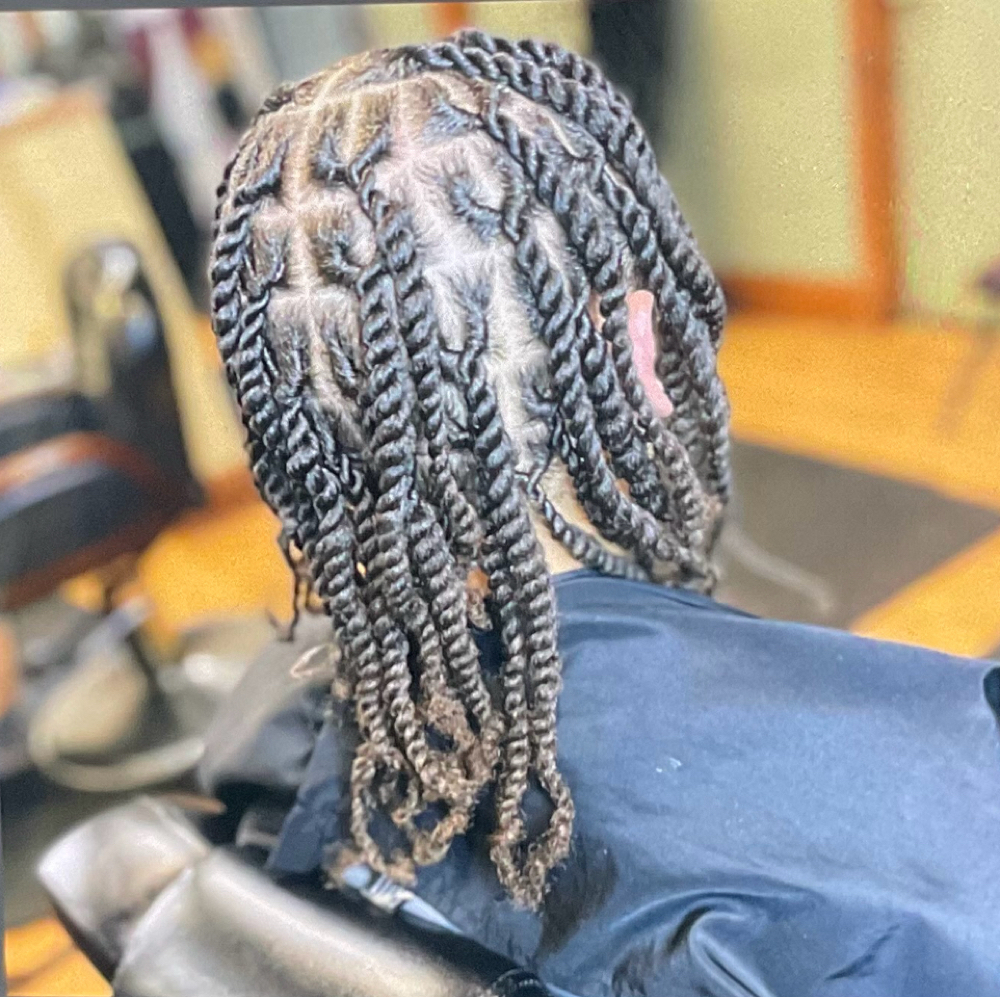 2 Strand Twist/Invisible Locs at Locs  by queen in Cleveland, OH