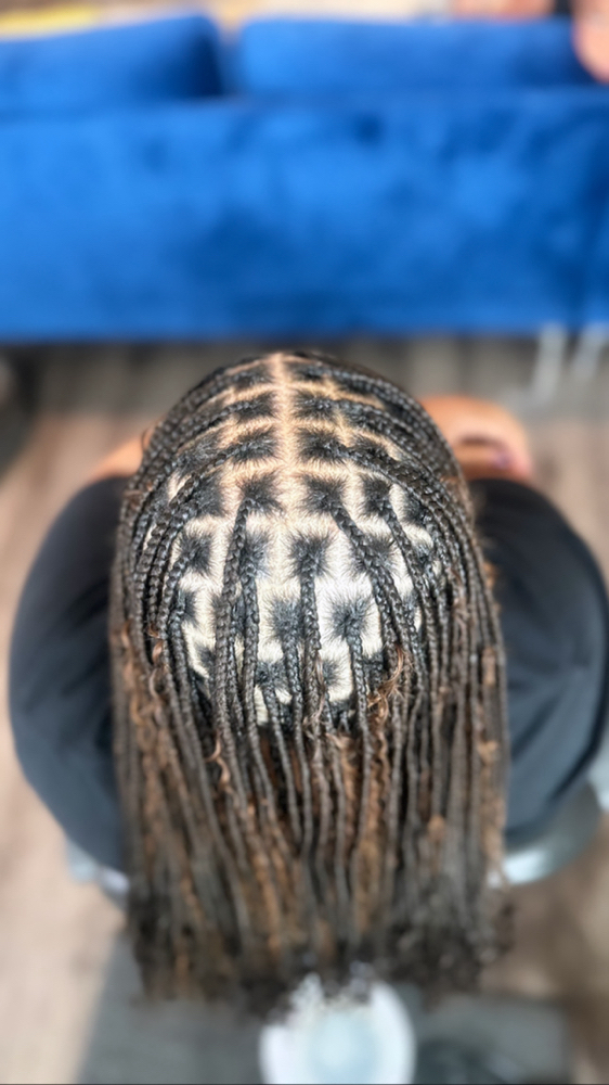 Boho Small Knotless Braids