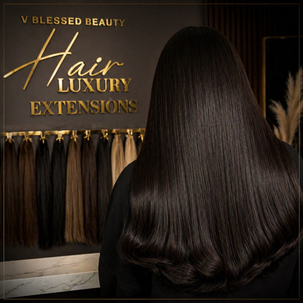 100 GRAM DARK COLOR TAPE IN at V BLESSED BEAUTY STUDIO in Los Angeles, CA