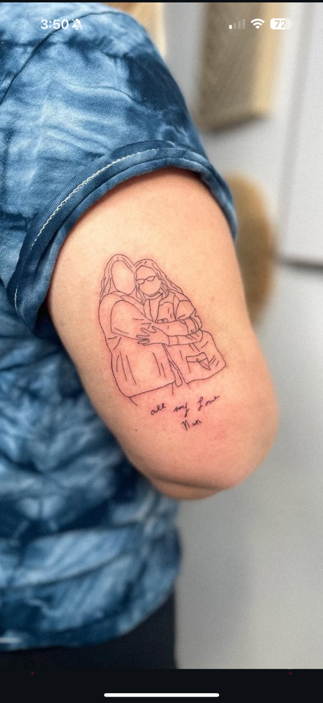 Photo Outline Tattoo
