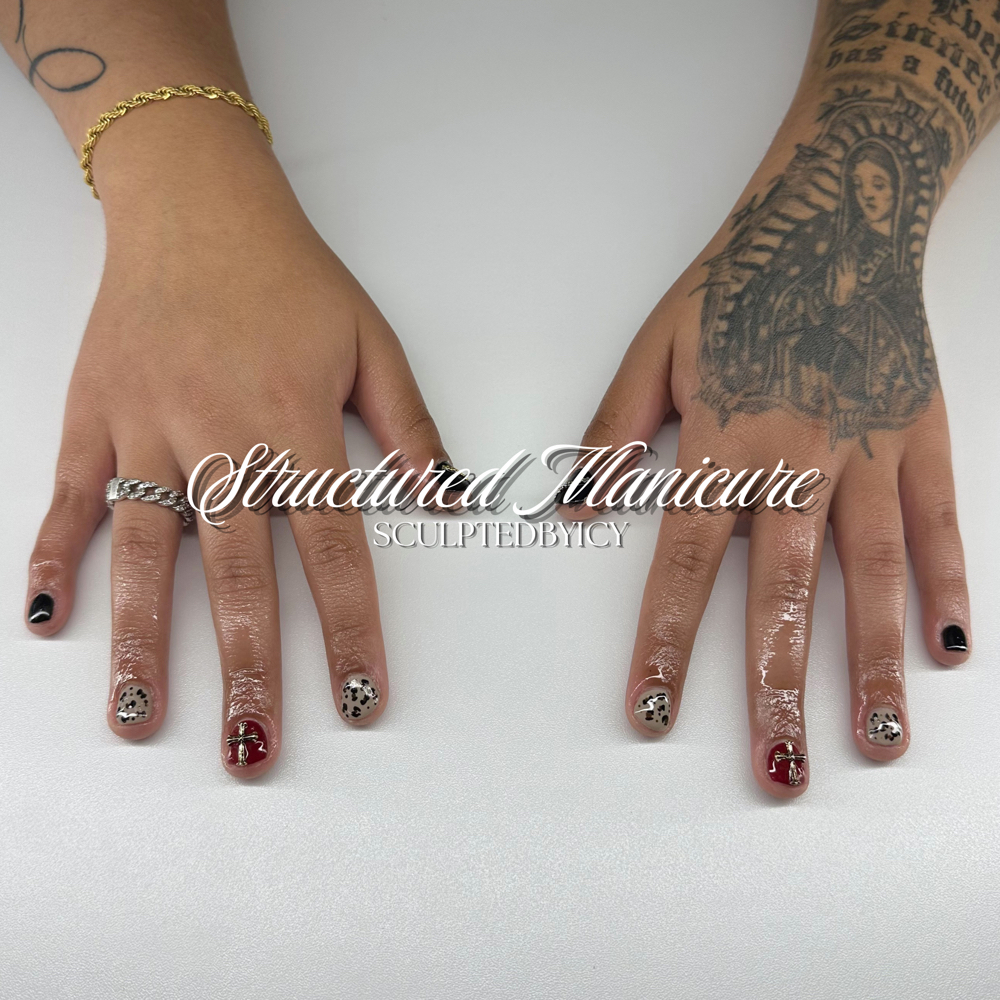 Structured Manicure at scultpedbyicy in Modesto, CA