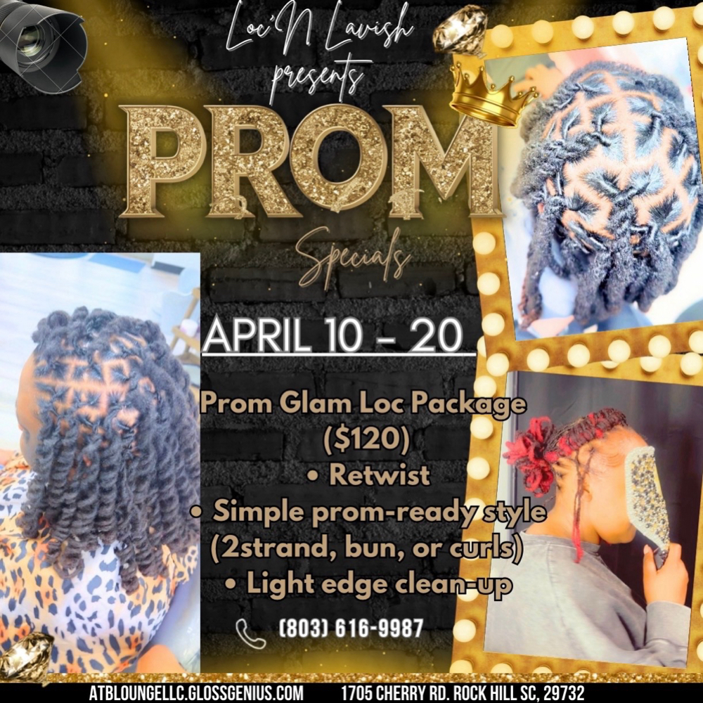Prom Glam Loc Special at All Thingz Beauty Lounge LLC in Rock Hill, SC