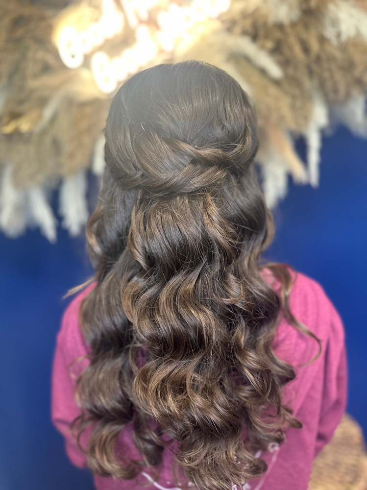 FORMAL STYLE DOWN & CURLED at Copper Head Studio in Feasterville, PA