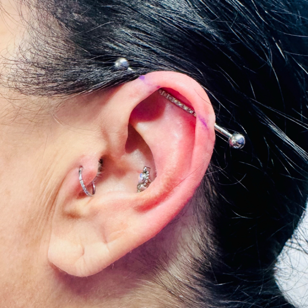 Industrial Piercing at Lasting Impressions LHC in Lake Havasu City, AZ