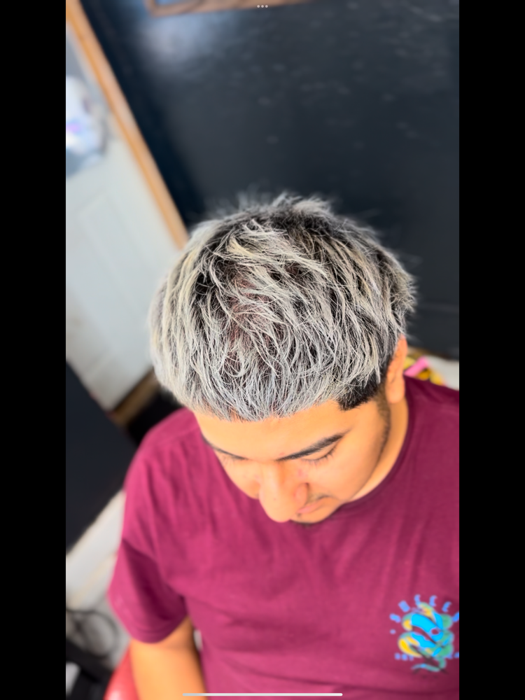 Men Full Head Bleach