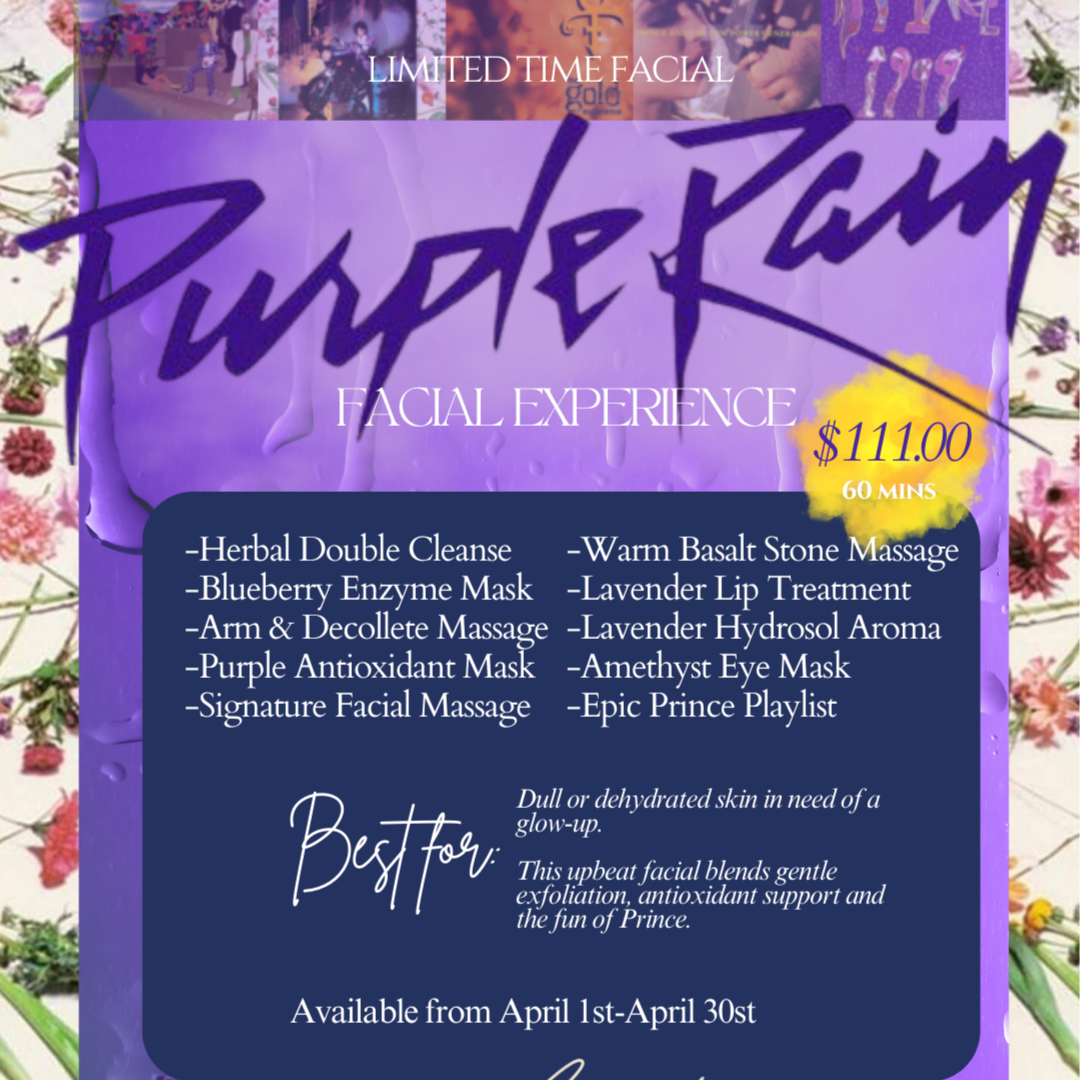 The Purple Rain Facial Experience at Solasta Holistic Esthetics in Aiken, SC
