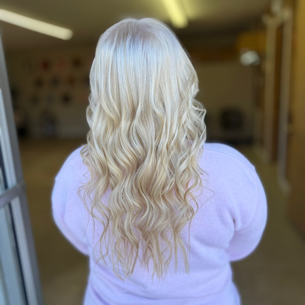 Bleach + Tone Root Touch Up at HaiRxClo, LLC in Pleasant hill, LA