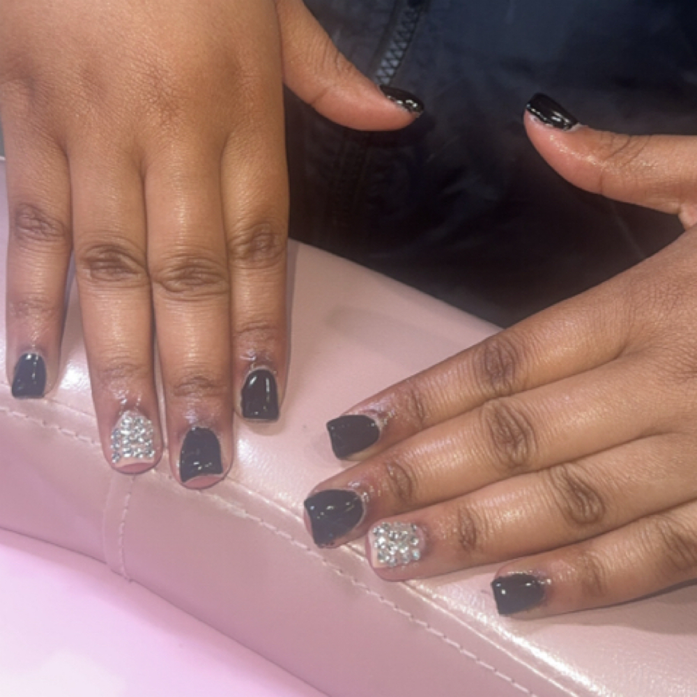 Acrylic Nail Set With 2 Designs at Elegantleenailed in Hyattsville, MD