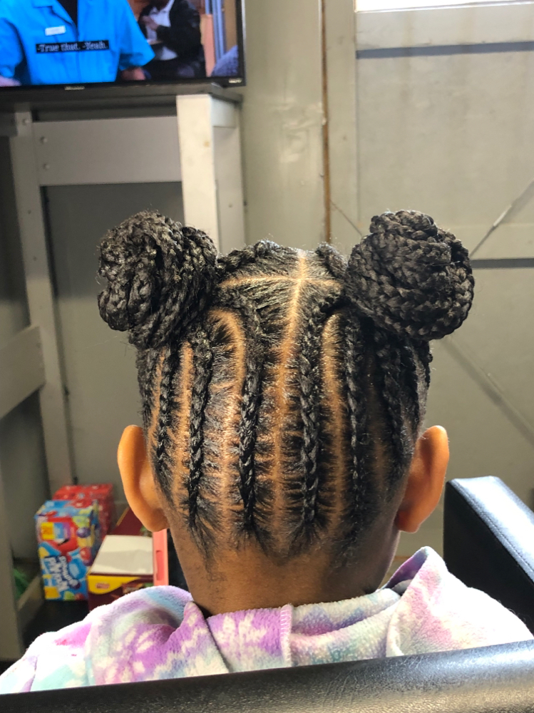 Kids Braided Bun/(5-10 age)