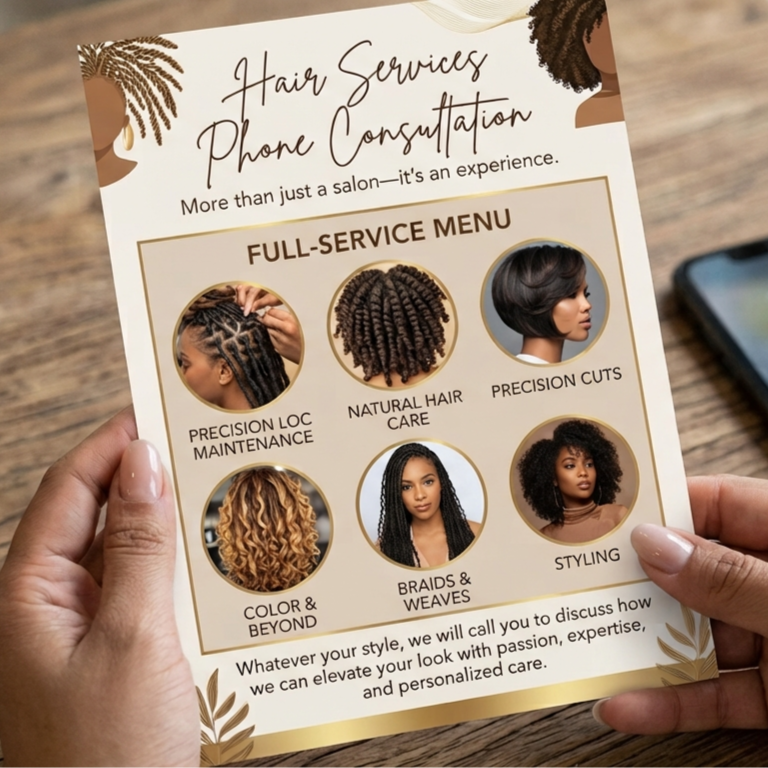 Hair Services Phone Consultation at Mind Body & Clue Cosmetic Spa in Monroville, PA